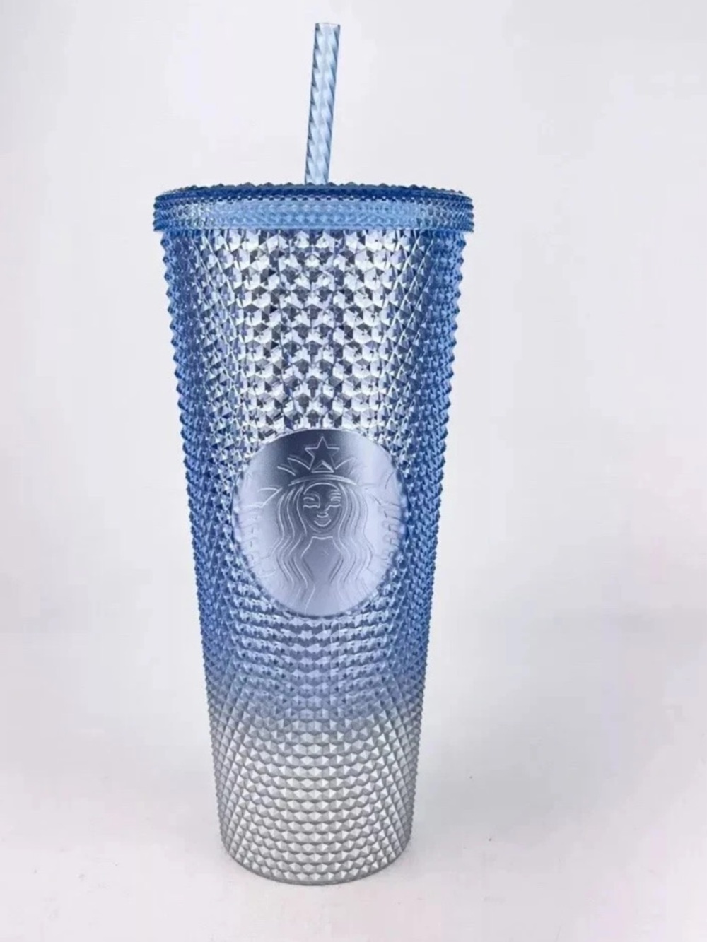 NWT‎ Starbucks | Icy Ombre Blue/Silver Venti Studded Tumbler - Holiday 2023